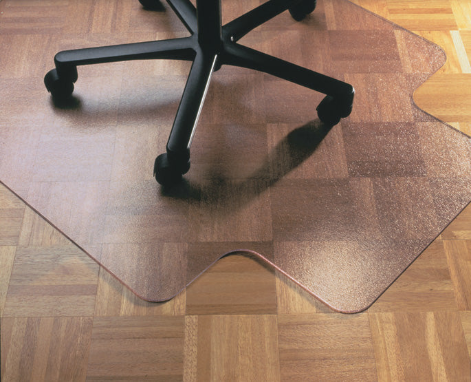 Hard Surfaces Custom: 60 x 60 Single Lip .100" Clear Vinyl Chairmat