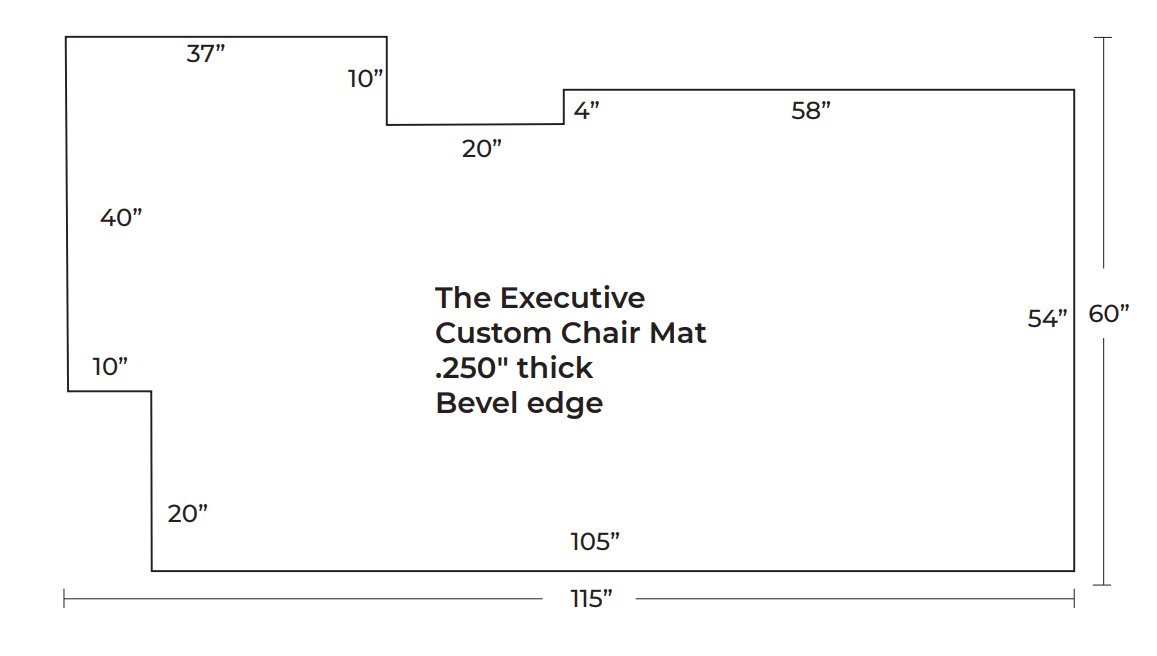 Custom Chair Mat | Premium | Bevel