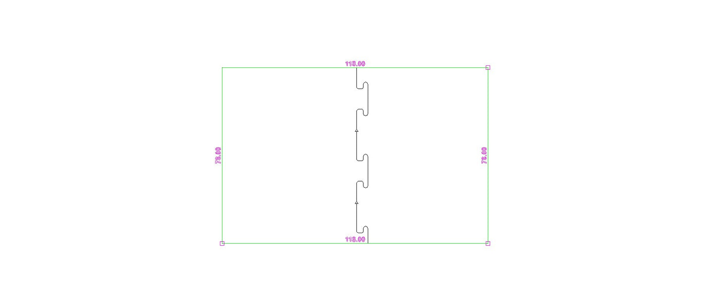 Custom Chair Mat | Clear non studded, Vented 118 x 78, 0.100'' thick