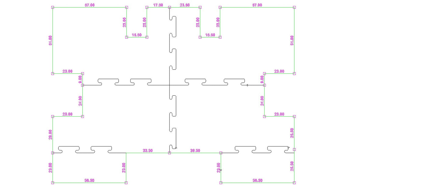 Custom Link Mat - Material Type : Hard Floor Black - Beveled Edge: No - Venting: No