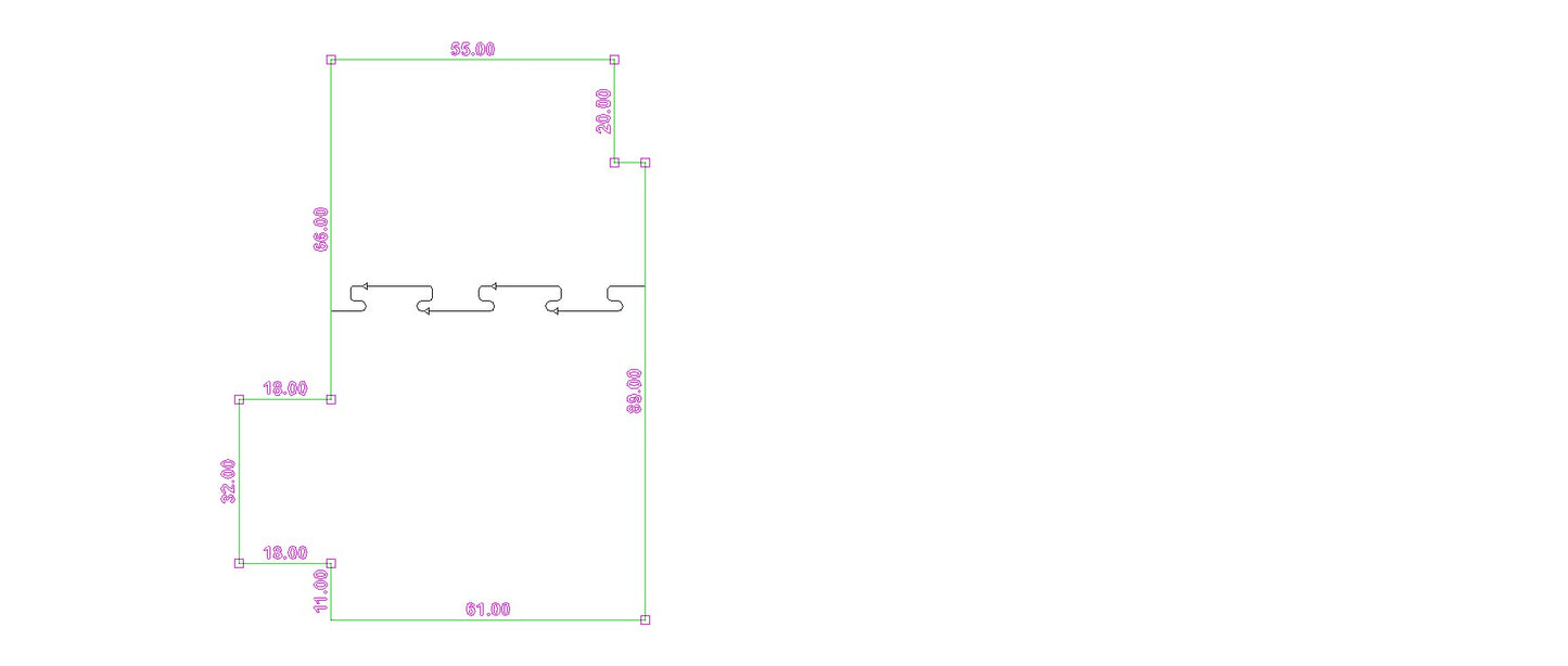 Custom Chair Mat | Hard Floor Black | NO BEVEL | Venting