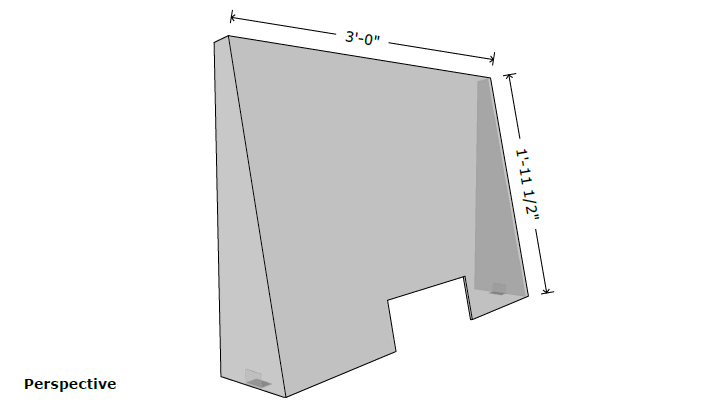 Clear Acrylic Desk Shield
