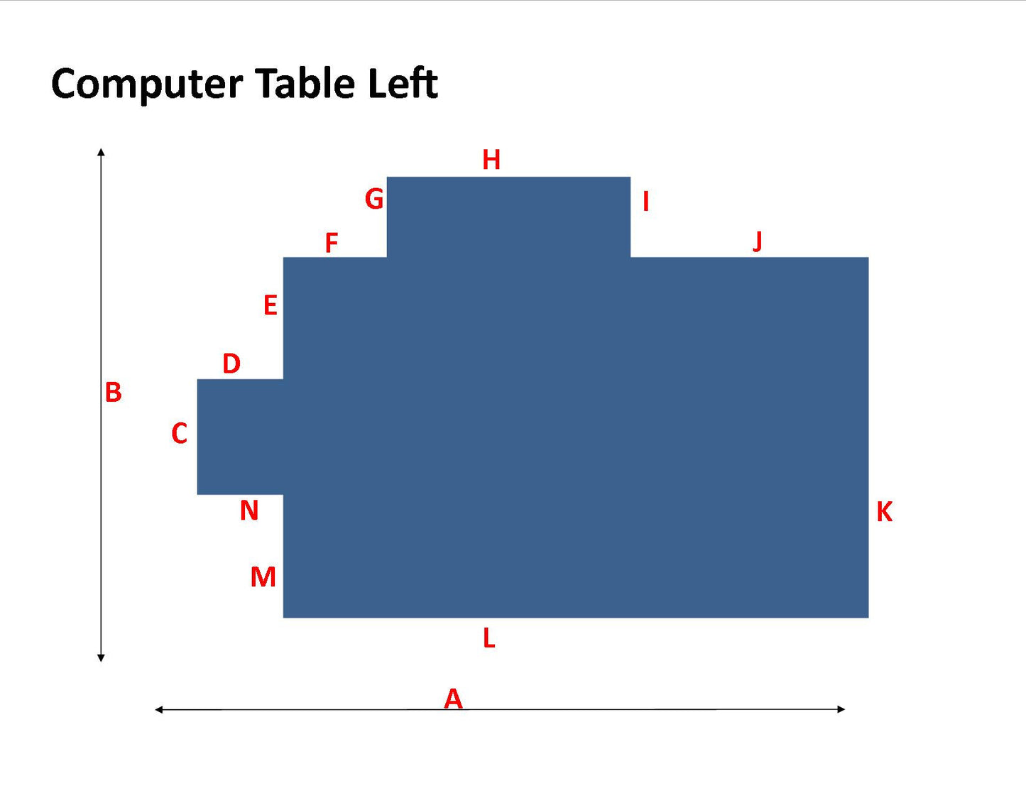 Economy Custom: 36 x 48 Computer Table Left .130" Clear Vinyl Chairmat