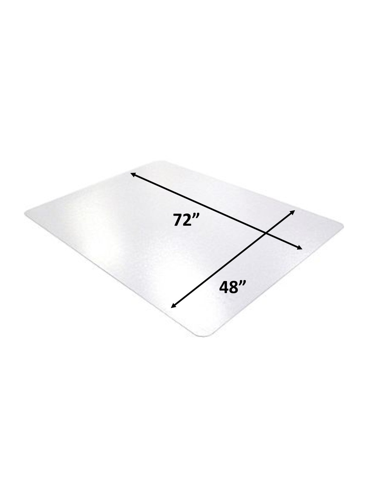 Premium: 48 x 72 Rectangle .200" Clear Vinyl Chairmat