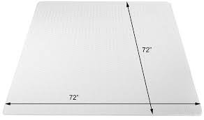 Executive: 72 x 72 Square .250" Clear Vinyl Chairmat