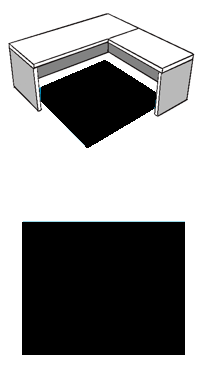Hard Surfaces Black Rectangle/ Square - Sheet Size