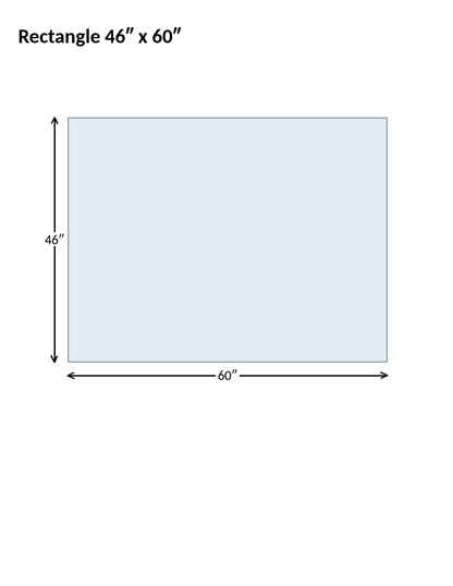 Hard Surface: 46 x 60 Rectangle .110" Non-Studded Clear Vinyl Chairmat
