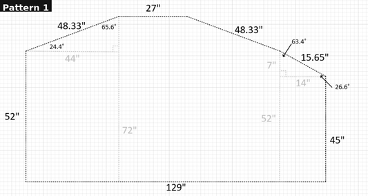 Pattern 1 custom fabricator chair mat drawing