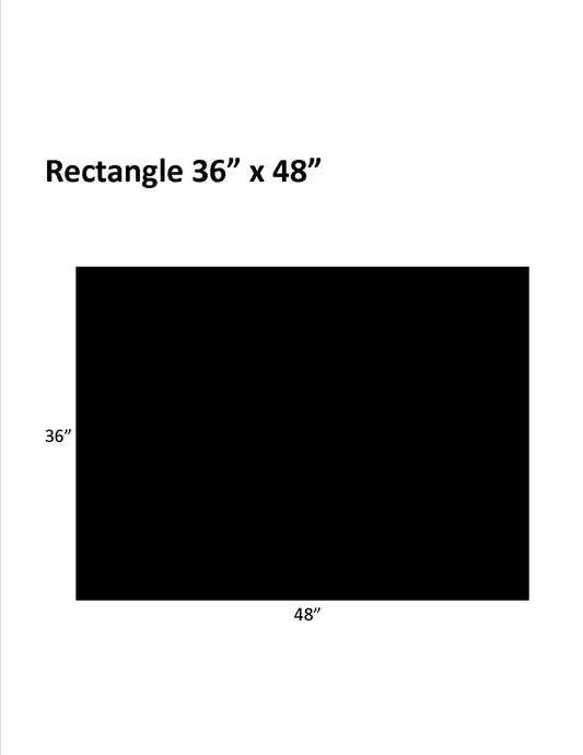 Economy (Black): 36 x 48 Rectangle .130" Black Vinyl Chairmat