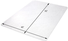 Hard Surface: 45 x 53 Rectangle .100" Non-Studded Clear Vinyl Chairmat
