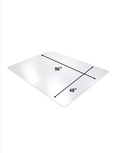 Hard Surfaces 48 x 96 Rectangle .100" Non-Studded Clear Vinyl Chairmat