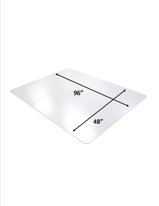 Economy: 48 x 96 Rectangle .130" Clear Vinyl Chairmat