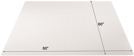 Economy: 60 x 60 Square .130" Clear Vinyl Chairmat