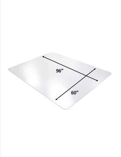 Hard Surface: 60 x 96 Rectangle .100" Non-Studded Clear Vinyl Chairmat