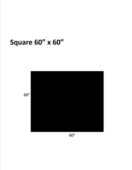 Economy (Black): 60 x 60 Square .130" Black Vinyl Chairmat