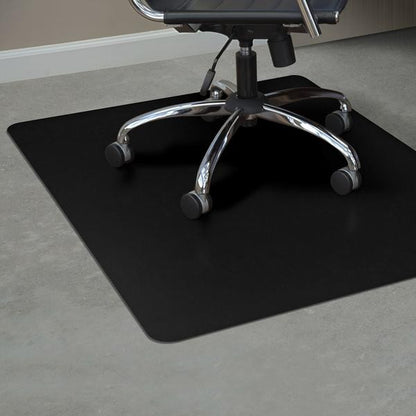 Hard Surfaces (Black): 60 x 72 Rectangle .110" Black Vinyl Chairmat