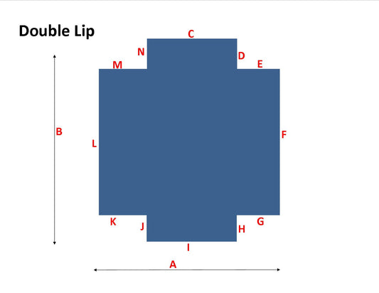 Premium Custom: 45 x 53 Double Lip .200" Clear Vinyl Chairmat
