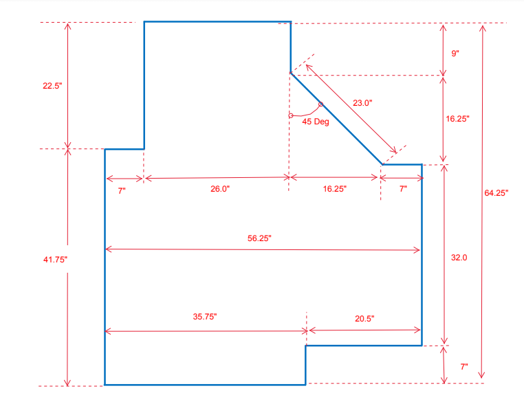 Custom Chair Mat | Eads | Hard Surface Clear | Beveled Edge