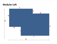 Economy Custom: 60 x 96 Modular Left .130" Clear Vinyl Chairmat