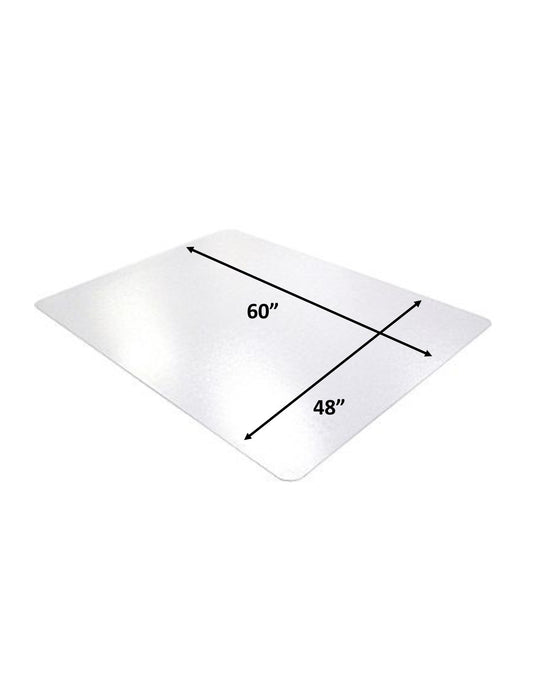 Economy Custom: 48 x 96 Rectangle .130" Clear Vinyl Chairmat