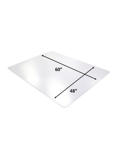 Hard Surface: 48 x 60 Rectangle .100" Non-Studded Clear Vinyl Chairmat