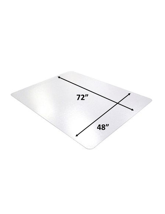 Economy: 48 x 72 Rectangle .130" Clear Vinyl Chairmat