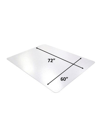 Hard Surface: 60 x 72 Rectangle .100" Non-Studded Clear Vinyl Chairmat