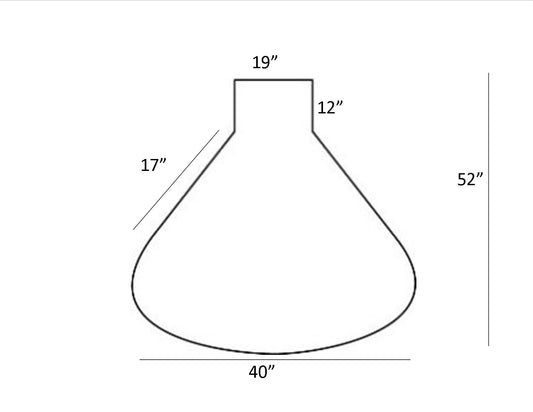 Economy Small Beaker 40 x 52  .130" Clear Vinyl Chairmat Workstation Mat