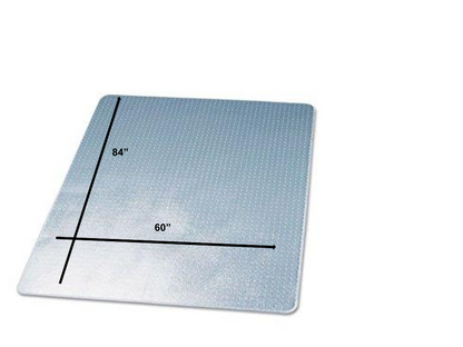 Premium: 60" x 84" Rectangle .200" Clear Vinyl Chairmat With Rounded Corners